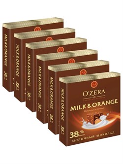 OZera, шоколад в кубиках молочный Milk & Orange, 90 г х 6 штук - фото 8153